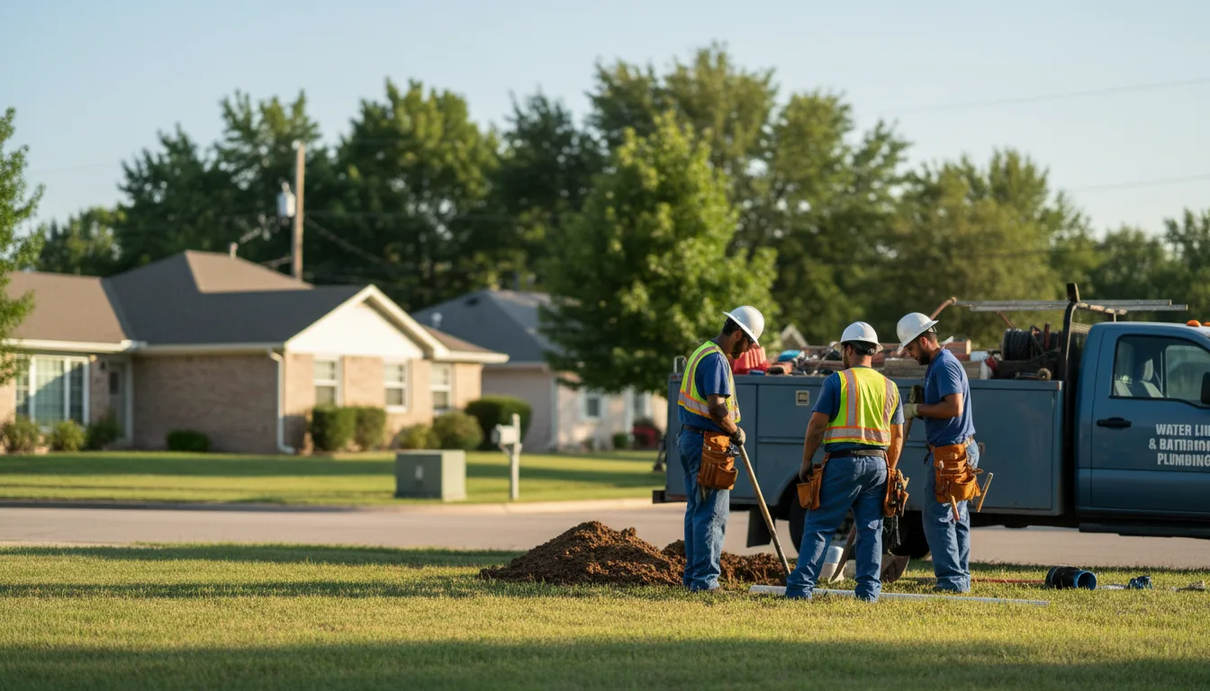 Residential water line and bathroom plumbing service in Lexington, MS
